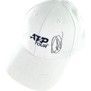 Novak Djokovic Signed Autograph White ATP Tour Tennis Cap Hat - Beckett COA