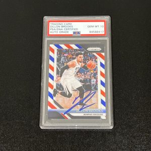 2018-19 Panini Prizm #106 Dillon Brooks Signed Card PSA AUTO 10 Slabbed Memphis