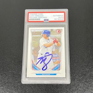 2014 Topps BOWMAN 1st #59 Alex Verdugo Signed Card PSA Slabbed Auto Dodgers