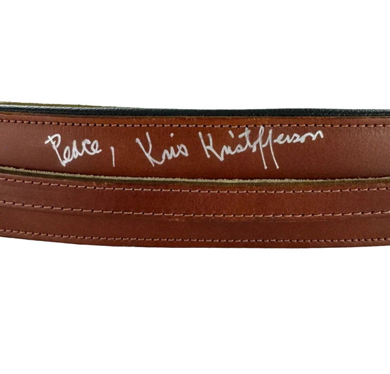 Kris Kristofferson Signed Autograph Guitar Strap - The Highwaymen w/ JSA COA