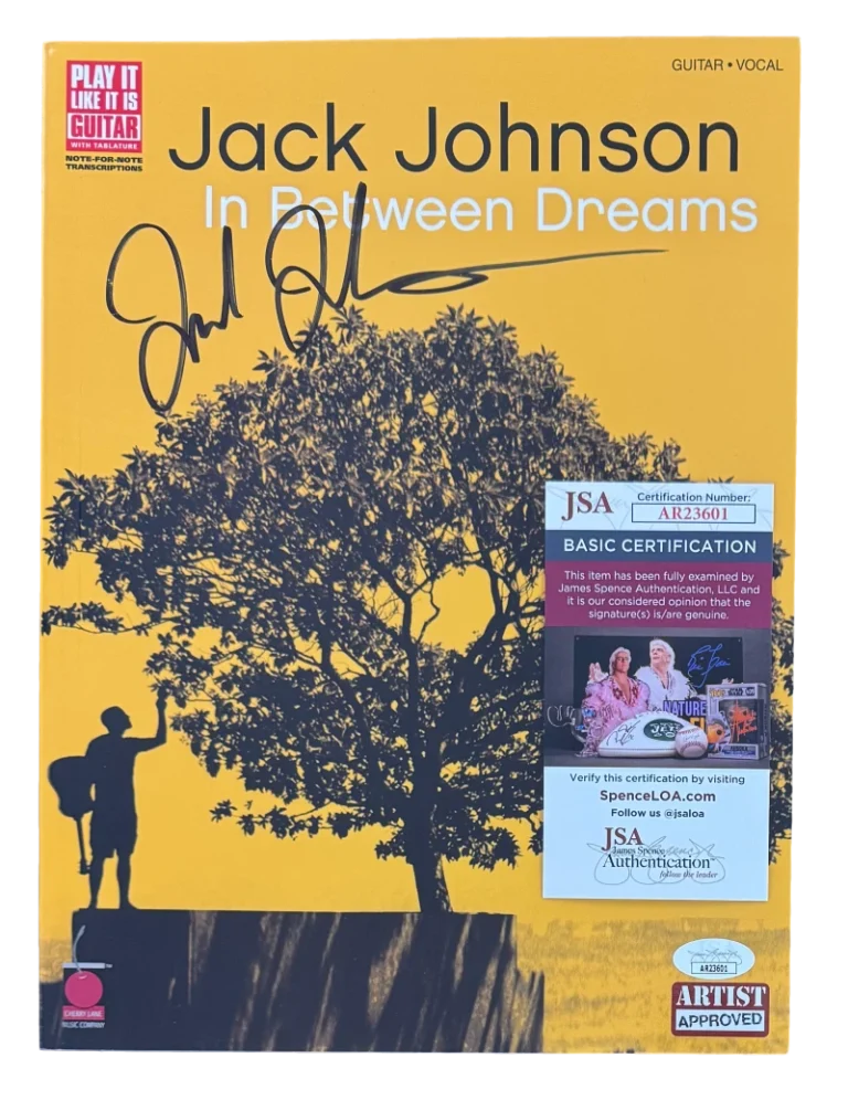 Jack Johnson Signed Autograph In Between Dreams Sheet Music Book Songbook w/ JSA