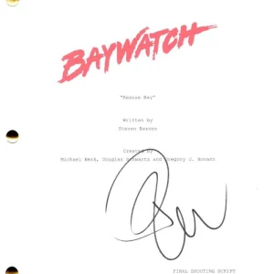 Pamela Anderson Signed Autograph Baywatch Full Episode Script - Sexy CJ Parker