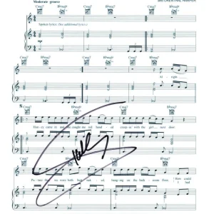 Shaggy Signed Autograph It Wasn't Me Sheet Music - Hot Shot Boombastic Star