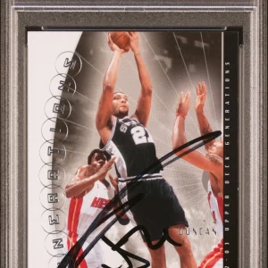2002-03 Upper Deck Generations #41 Tim Duncan Signed Card AUTO PSA Spurs