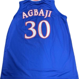 Ochai Agbaji signed jersey PSA/DNA Kansas University Autographed