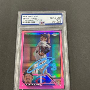2023 Topps Chrome #USC142 Kenta Maeda signed card PSA/DNA AUTO Twins