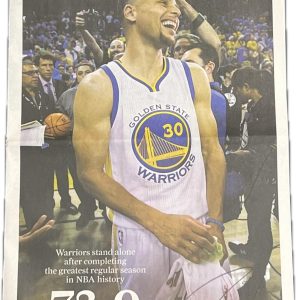 Stephen Curry signed San Francisco Chronicle Newspaper PSA Warriors Autographed