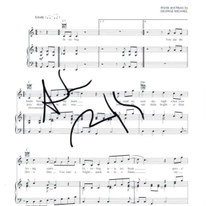 Andrew Ridgeley Wham! Signed Autograph Wake Me Up Before You Go-Go Sheet Music