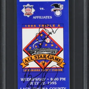 Derek Jeter Pre Rookie Signed 1995 All Star Game Ticket PSA DNA COA