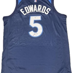 Anthony Edwards Signed Jersey PSA/DNA Minnesota Timberwolves Autographed