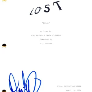 Damon Lindelof Signed Autograph Lost Full Pilot Script Screenplay - Creator