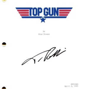 Tim Robbins Signed Autograph Top Gun Movie Script Screenplay - Merlin w/ JSA COA