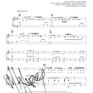 Will I Am Black Eyed Peas Signed Autograph Where is the Love Sheet Music