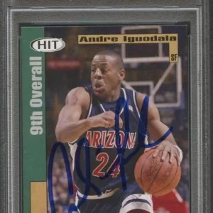 2004 SAGE HIT #45 Andre Iguodala Signed Card AUTO 10 PSA Slabbed