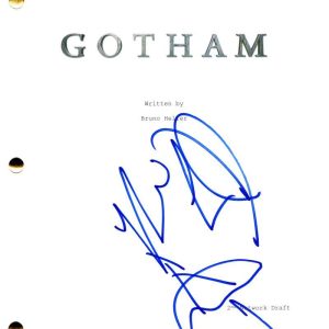 Robin Lord Taylor Signed Autograph Gotham Script w/ Penguin Umbrella Sketch