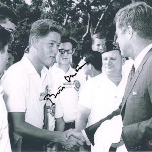 President Bill Clinton Signed Autograph 8x10 Photo w/ John F Kennedy Beckett COA