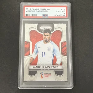 2018 Panini Prizm World Cup #72 Marcus Rashford PSA 8
