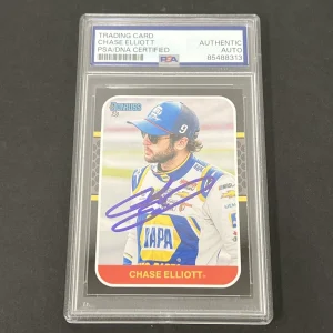 2020 Panini Donruss #135 Chase Elliott signed card PSA NASCAR