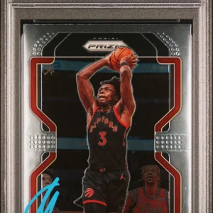 2021 Panini Prizm #206 Og Anunoby signed card PSA 9 Auto A Raptors