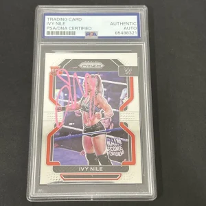 2022 Panini Prizm WWE #184 Ivy Nile signed card PSA