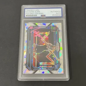 2023 Panini Prizm WWE #85 Maxxine Dupri Cracked Ice Rookie signed card PSA