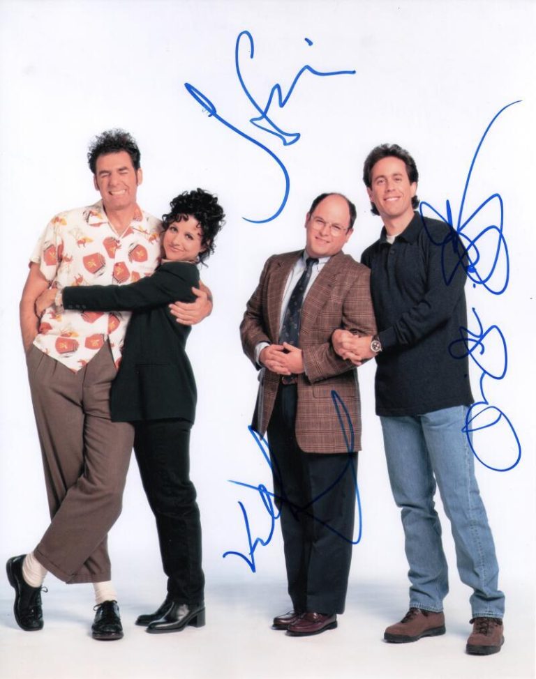 Jason Alexander Jerry Seinfeld Julia LouisDreyfus Signed