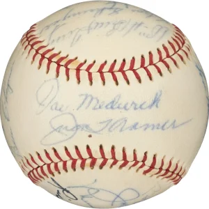 1937 All Star Game Team Signed Baseball Joe Dimaggio 16 Sigs Beckett COA