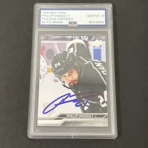 2023-24 Upper Deck Series 2 #330 Phillip Danault signed card PSA Auto 10