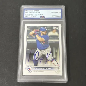 2022 Topps #432 Alejandro Kirk signed card PSA Auto 10 Blue Jays