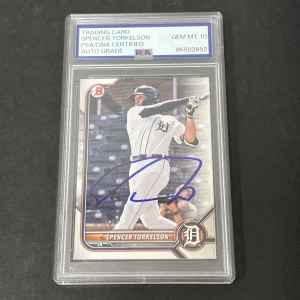 2022 Topps Bowman Prospects #BP-6 Spencer Torkelson signed card PSA Auto 10