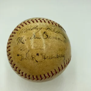 1934 Detroit Tigers AL Champs Team Signed Baseball Hank Greenberg JSA COA
