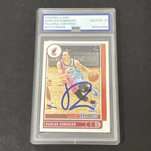 2021 Panini NBA Hoops #30 Duncan Robinson signed card PSA Auto 10