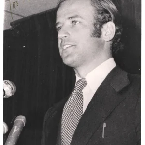 President Joe Biden Signed Autograph 8x10 Vintage Photo - Young Senator JSA COA