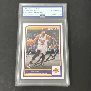 2023-24 Panini NBA Hoops #49 Gabe Vincent signed card PSA Auto 10