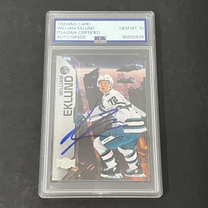 2023-24 Metal Universe Hockey #18 William Eklund signed card PSA Auto 10
