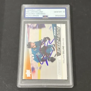 2021-22 Upper Deck Credentials #SGR14 William Eklund signed card PSA Auto 10