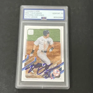 2021 Topps Baseball Series 2 #449 Mike Tauchman signed card PSA Auto 10