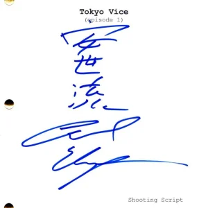Ansel Elgort Signed Autograph Tokyo Vice Script - English & Japanese Sigs w/ JSA