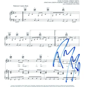 Austin Post Malone Signed Autograph I Had Some Help Sheet Music w/ Morgan Wallen