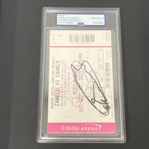 Canelo Alvarez Signed Boxing Ticket PSA AUTO 10 Slabbed