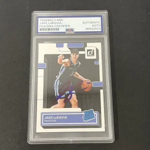 Panini 2022-23 Donruss #219 Jake LaRavia signed card PSA