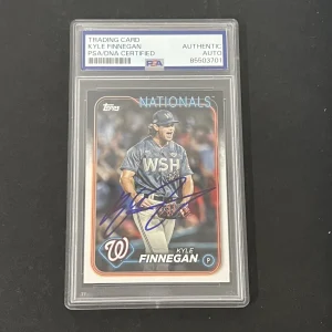 2024 Topps Series 1 #153 Kyle Finnegan signed card PSA