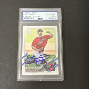 2021 Topps Series 1 #175 Brad Hand signed card PSA