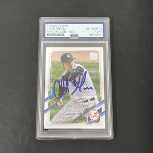 Topps 2021 Update Series #US290 Chad Green signed card PSA