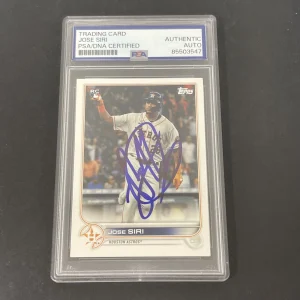 2022-23 Topps Series 2 #599 Jose Siri signed card PSA