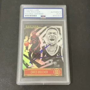 2021 2020-21 Panini Illusions #147 Chris Boucher signed card PSA Raptors