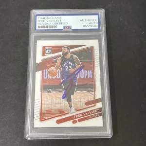 2021-22 Panini Donruss Optic #1 Fred VanVleet signed card PSA Raptors