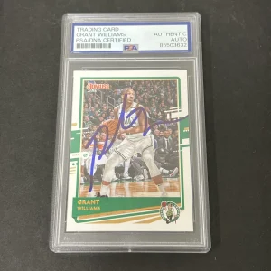 2020-21 Panini Donruss #72 Grant Williams signed card PSA Celtics