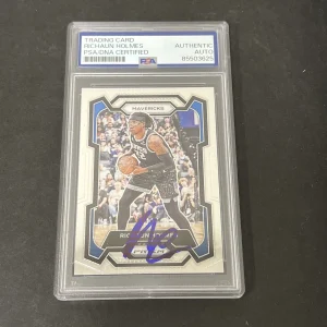 2023-24 Panini Prizm Basketball #212 Richaun Holmes signed card PSA