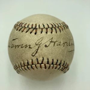 President Warren G. Harding Single Signed Baseball JSA COA The Only One Known